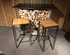 Barhocker Inox Eiche